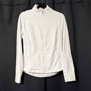 Women's White Zip-Front Active Jacket